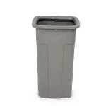 Toter Slimline 25 Gallon Square Trash Can - Graystone Heavy Duty Polyethylene thumbnail 5