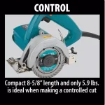 Makita 4-3/8 in. 12 Amp Masonry Saw with 4 in. Diamond Blade thumbnail 5