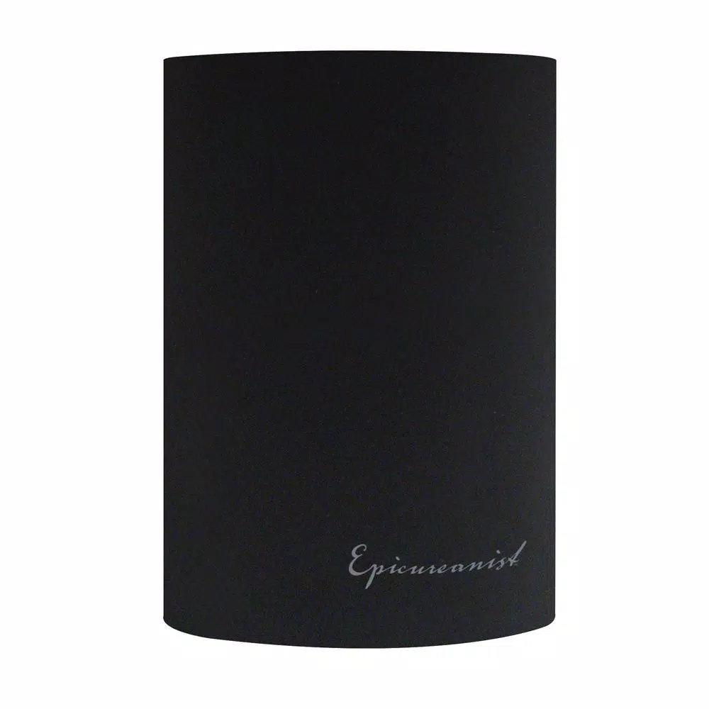 Epicureanist Modern Black Plastic Kitchen Caddy - Multi-Compartment Flatware & Utensil Organizer