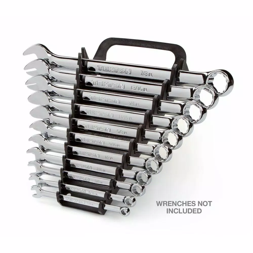 TEKTON 11-Tool Store-and-Go Wrench Rack Keeper, Black