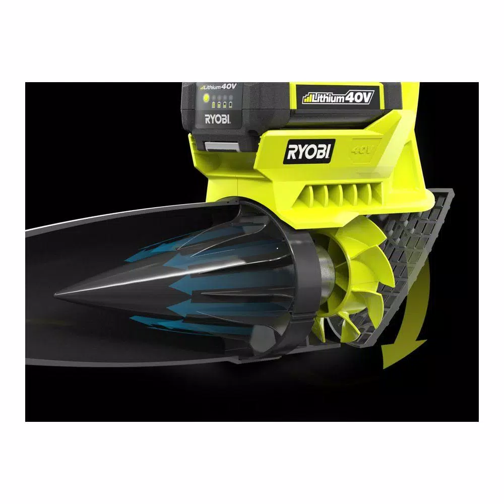 RYOBI 40V MAX Cordless Jet Fan Leaf Blower, 155 MPH, 300 CFM (Tool Only)