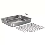 Tramontina Gourmet Prima 9.5 Qt. Stainless Steel Roasting Pan with Basting Grill thumbnail 1