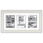 Timeless Frames Lauren 3-Opening Pure White Matted Picture Frame, 20 x 10 in. thumbnail 1