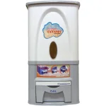 Tayama Rice Dispenser 55 lbs. Capacity White Dry Food Storage Container thumbnail 1