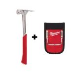 Milwaukee 17 oz. Smooth Face Framing Hammer with Shockshield Grip and Hammer Loop thumbnail 1