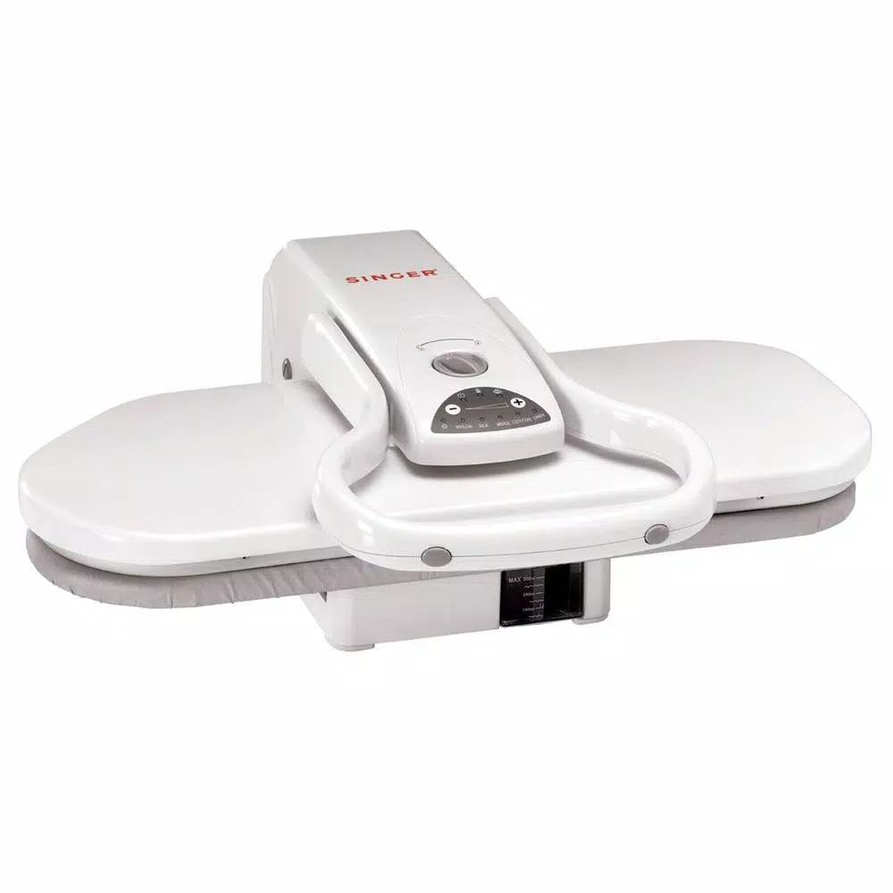 Singer Modern White Steam Press with Die-Cast Aluminum Base and Auto Shut-Off