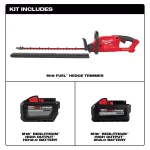 Milwaukee M18 FUEL 18V Lithium-Ion Brushless Cordless Hedge Trimmer Kit with 12 Ah and 8 Ah Batteries thumbnail 2