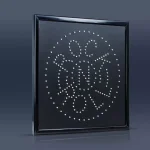 Crystal Art Gallery Rock n Roll Framed Marquee LED Sign - Retro Record Wall Decor thumbnail 3