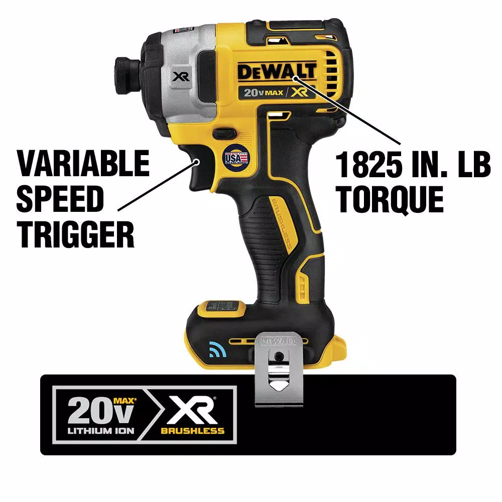 DEWALT 20V MAX XR Brushless 1/4 in. Impact Driver with Tool Connect (Tool-Only)