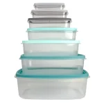 Unbranded 14-Piece Plastic Food Storage Container Set with Secure Snap-On Lids, Multi-Color thumbnail 3