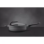 BergHOFF GEM Stay Cool 3.2 qt. Cast Aluminum Nonstick Saute Pan with Glass Lid, Gray thumbnail 4