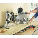 Bosch 12 in. 15 Amp Dual-Bevel Sliding Glide Miter Saw with 60 Tooth Blade and Portable Folding Stand thumbnail 6