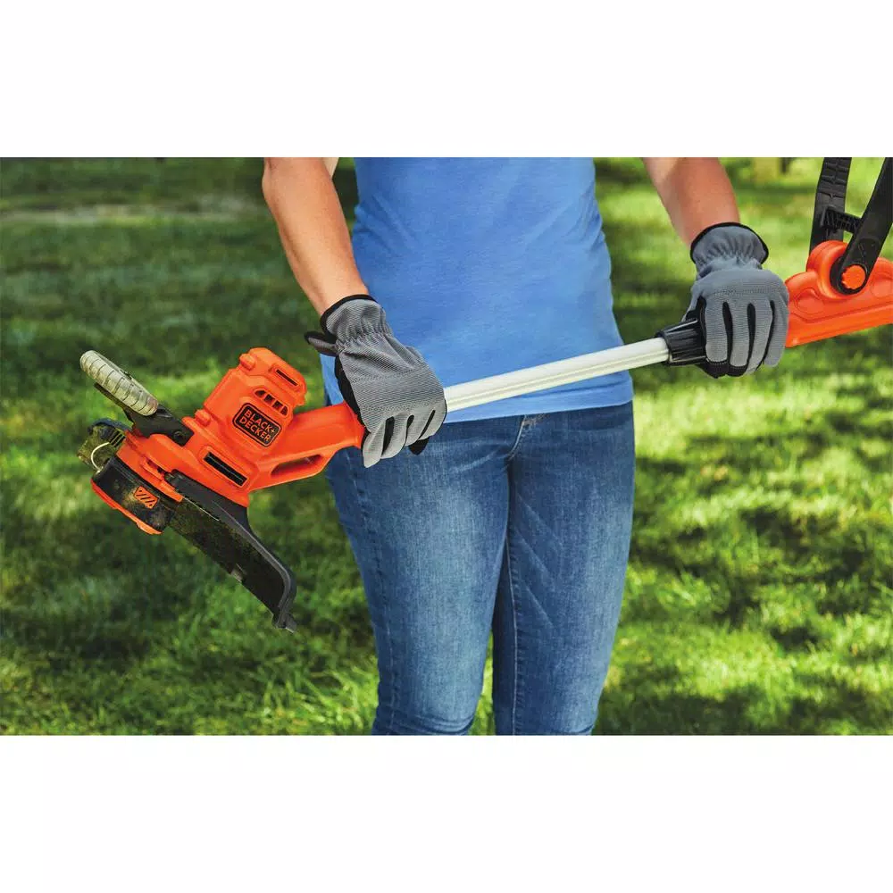 BLACK+DECKER 14 in. 6.5 Amp Corded Electric String Trimmer and Edger with Automatic Feed Spool