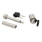 TowSmart Stainless Steel Barrel Style Sleeved Receiver Hitch Lock thumbnail 3