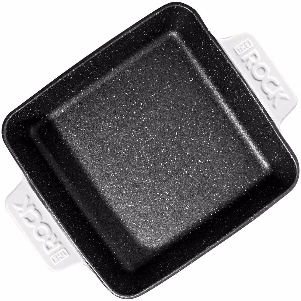 Starfrit The Rock by Starfrit 9-Inch Square Ceramic Nonstick Ovenware, White