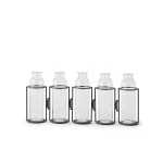 Danya B. 8 in. Hinged 5-Bottle Vase, Black Iron and Clear Glass thumbnail 3