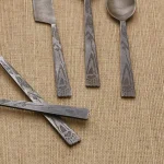 Park Designs Bear Tracks 5-Piece Stainless Steel Flatware Set, Service for 1, Burnished Steel thumbnail 2