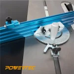 POWERTEC 24 in. Table Saw Precision Miter Gauge System with Multi-Track Fence and T-Track Flip Stop thumbnail 2