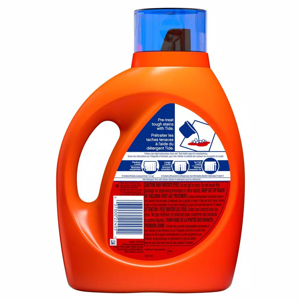 Tide Original Scent Liquid Laundry Detergent, HE Compatible, 75 oz (48 Loads)