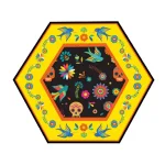 Sugar Plum Party SugarPlum Collection Day of the Dead Hexagon Paper Salad Plates, 16-Piece Set thumbnail 1