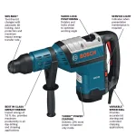 Bosch RH745 13.5 Amp SDS-Max Corded Variable Speed Rotary Hammer Drill with Carrying Case thumbnail 2