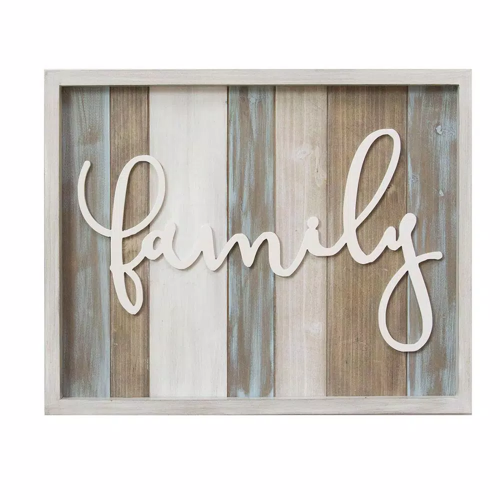 Stratton Home Decor Rustic Family Wood Wall Decor Sign