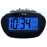 La Crosse Technology Insta-Set Digital LCD Alarm Clock with Calendar and Backlight, Black thumbnail 2