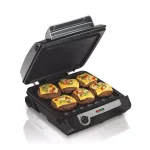 Hamilton Beach 3-in-1 MultiGrill Indoor Grill, Griddle, and Bacon Cooker, 200 sq. in. Nonstick Surface, Black thumbnail 2
