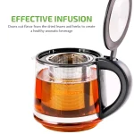 Ovente 3.4-Cup Glass Tea Kettle with Loose-Leaf Tea Infuser, Compatible with KG612S (FGK27B) thumbnail 6