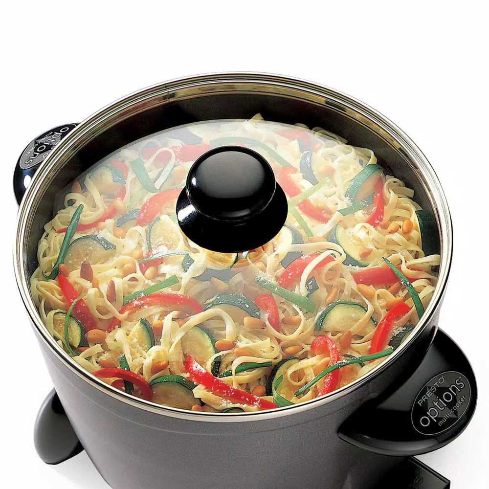 Presto Options 6 Qt. Electric Multi-Cooker and Deep Fryer, Dark Gray
