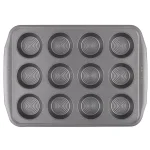 Circulon 12-Cup Nonstick Muffin Pan, Gray Bakeware thumbnail 3