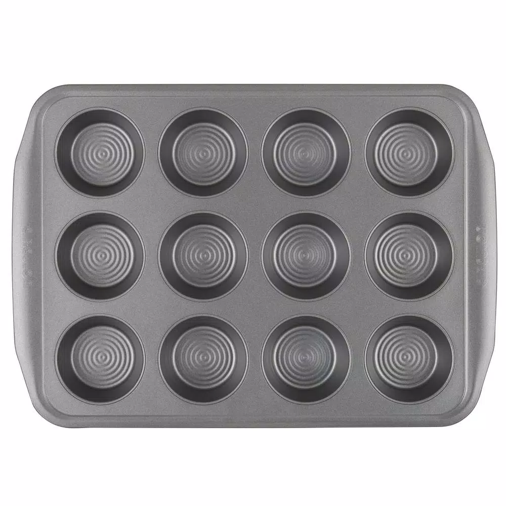 Circulon 12-Cup Nonstick Muffin Pan, Gray Bakeware