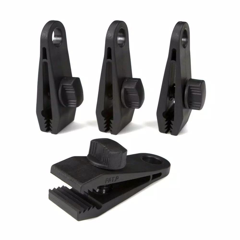 TEKTON Tarp Clips, 4-Piece Set for Securing Canopies and Covers