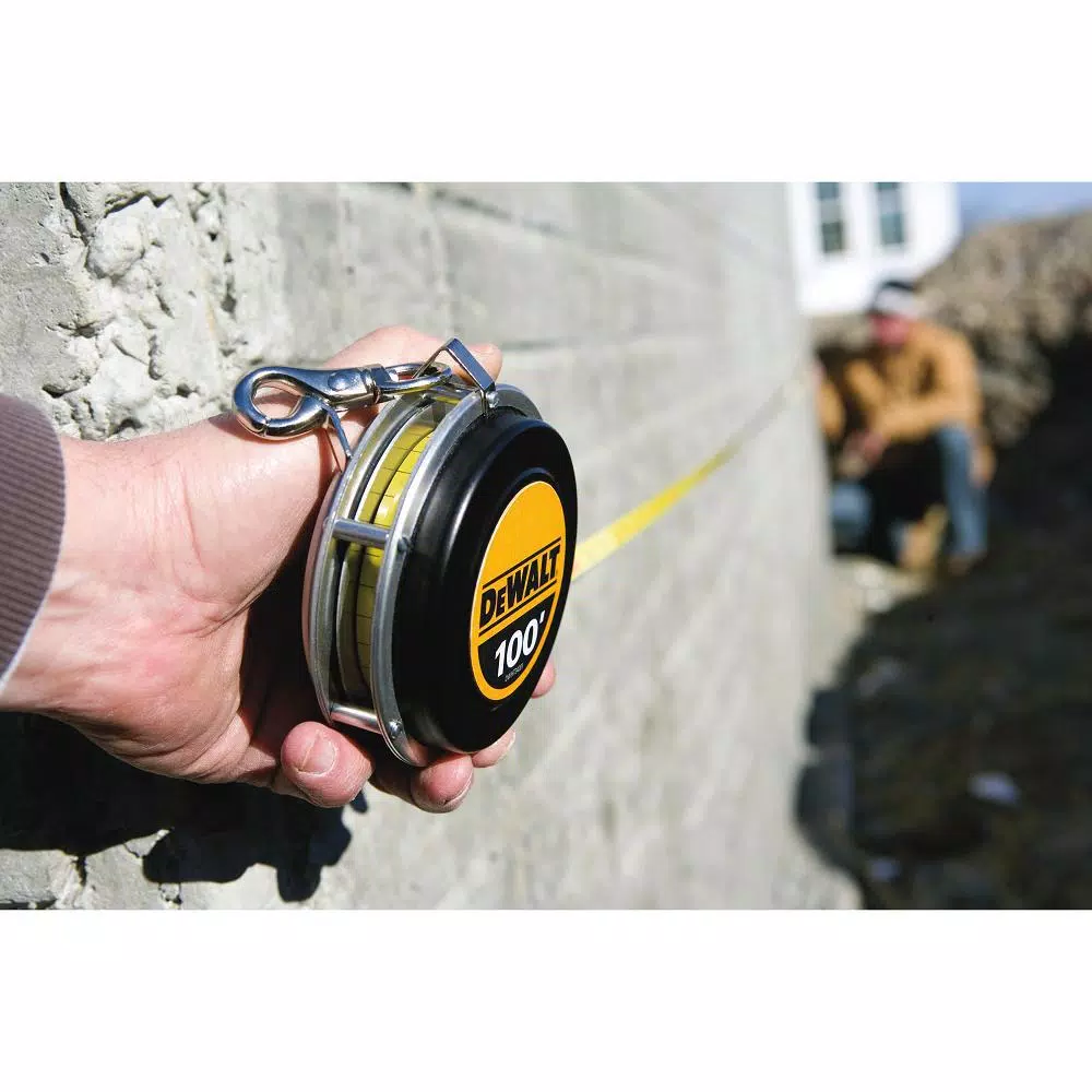 DEWALT 100 ft. Steel Auto-Rewind Long Tape Measure