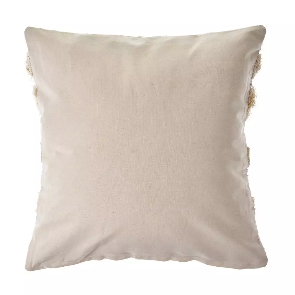 LR Resources Zanthia Cream, Gray & Gold Striped Cotton Throw Pillow - 20 x 20 in.