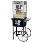 Funtime Palace 16 oz. Stainless Steel Hot Oil Popcorn Popper Machine with Cart thumbnail 1