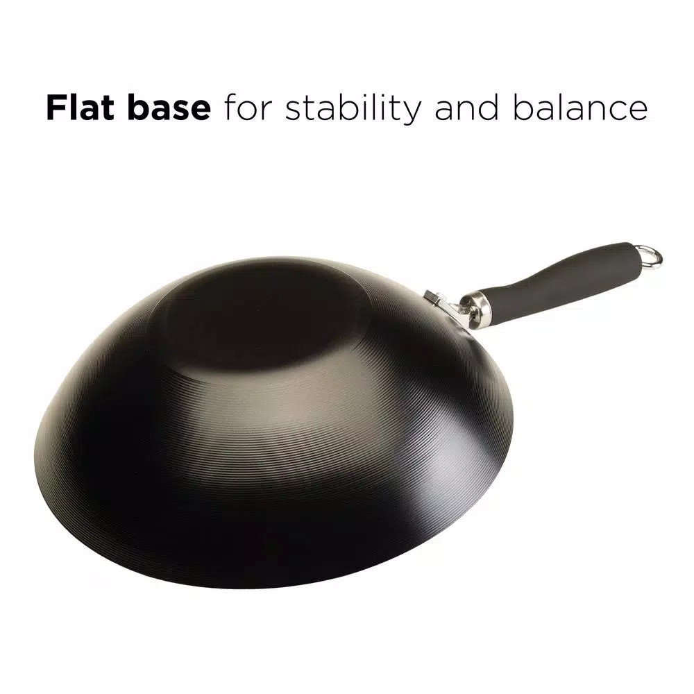 Ecolution Hong Kong Chopstick House 12-inch Aluminum Nonstick Wok with Helper Handle