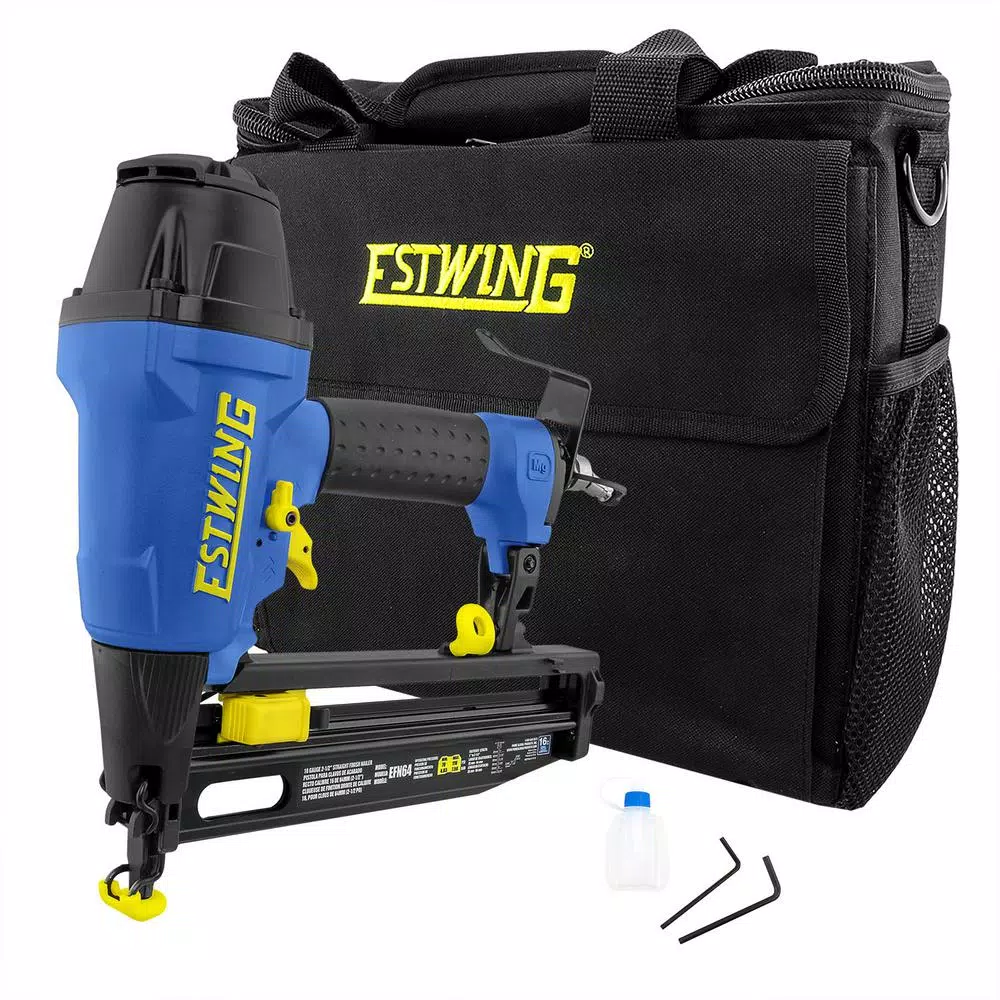 Estwing EFN64 16-Gauge 2-1/2 in. Pneumatic Straight Finish Nailer with Canvas Bag