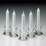 Light In The Dark 6 in. White Unscented Taper Candles, 3/4 in. Thick, Set of 80 thumbnail 2