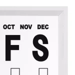 Kate and Laurel Calter White Acrylic Monthly Erasable Wall Calendar Memo Board thumbnail 3