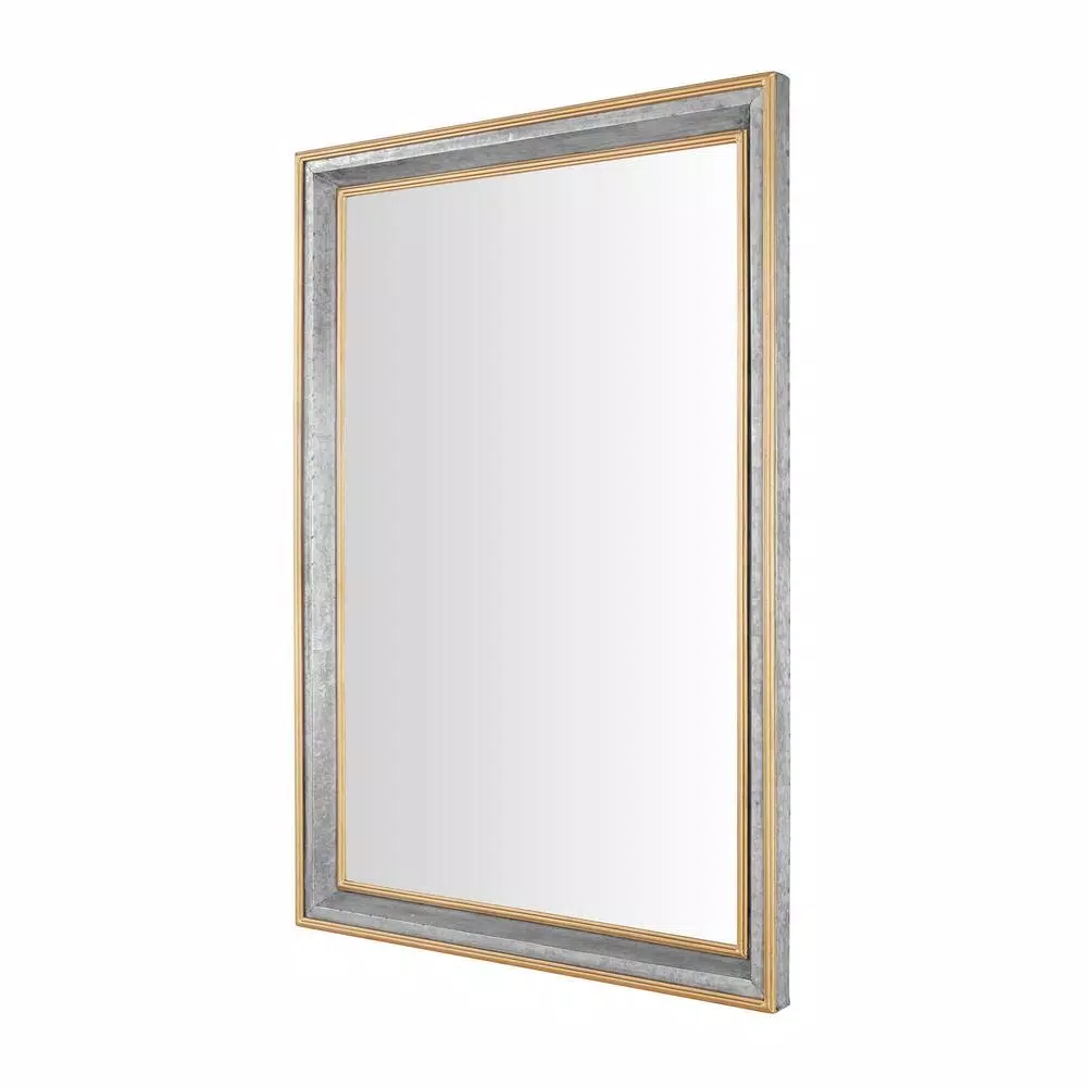 Home Decorators Collection Large Rectangle Galvanized Antiqued Farmhouse Accent Mirror