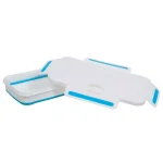 Classic Cuisine Rectangular Expandable Lunch Box with Dividers, Collapsible Food Storage thumbnail 5
