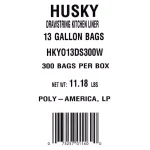 HUSKY 13 Gallon Drawstring Kitchen Trash Bags, 300 Count thumbnail 4