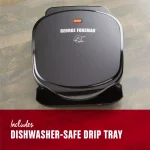 George Foreman Classic 2-Serving Indoor Electric Grill and Panini Press thumbnail 4