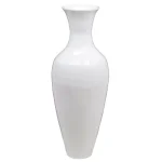 Uniquewise 37 in. White Modern Bamboo Tall Floor Vase - Trumpet Shape thumbnail 3