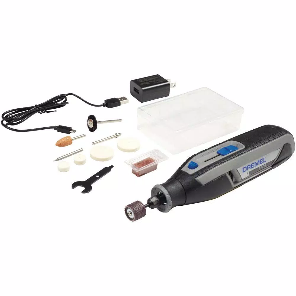 Dremel Lite 7760 4V Cordless Rotary Tool Kit with 10 Accessories
