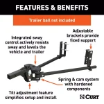 CURT TruTrack Weight Distribution System, 5,000 - 8,000 lbs. Capacity, 35-9/16" Bars thumbnail 5
