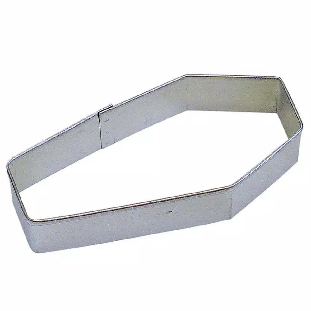 CybrTrayd-R&M 12-Piece 4 in. Coffin Tinplated Steel Cookie Cutter Set with Recipe
