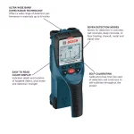 Bosch 6 in. D Multi-Scanner with UWB Radar, 7 Detection Modes for Metal, Wood, Live Wiring and Plastic Pipes thumbnail 2