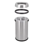 Step N' Sort 65 L Stainless Steel Commercial Open Top Trash Can with Carry Handle thumbnail 3